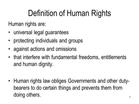 Definition of Human Rights