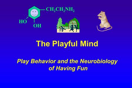 CH 2 CH 2 NH 2 OH HO The Playful Mind Play Behavior and the Neurobiology of Having Fun.