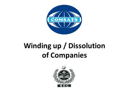 Winding up / Dissolution of Companies