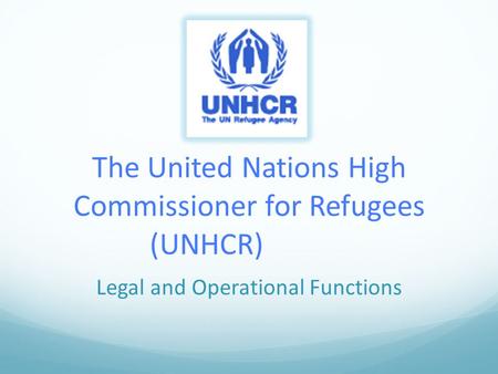 The United Nations High Commissioner for Refugees (UNHCR)