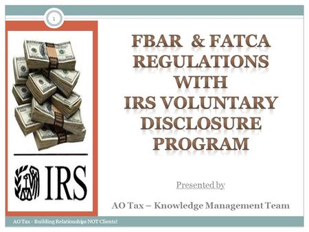 Presented by AO Tax – Knowledge Management Team