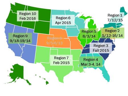 Barrier Management Symposiums Region 10 Feb 2016 Region 6 Apr 2015 Region 1 7/12/15 Region 5 8/3/14 Region 2 5/12-16/14 Region 3 Fall 2015 Region 4 Mar.