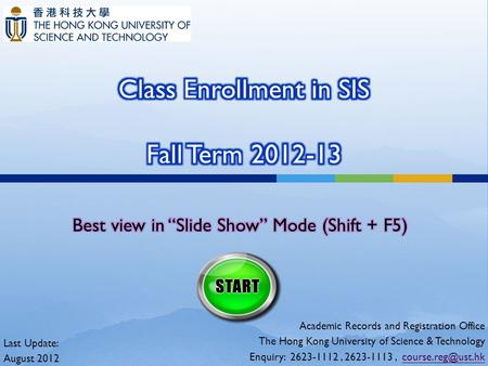 Class Enrollment in SIS Fall Term