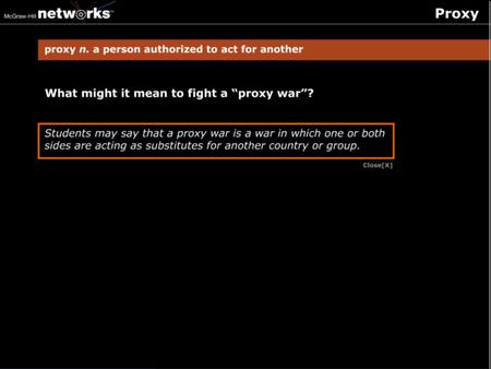 The United States and the USSR Use Proxies Fighting proxy wars: During the Cold War, the United States and Soviet Union each wanted to make their political.