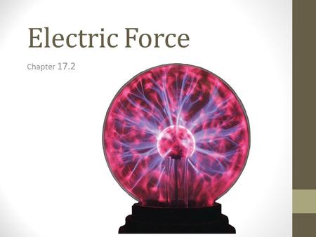 Electric Force Chapter 17.2. Coulomb’s Law Coulomb’s Constant The proportionality constant k in Coulomb’s law is similar to G in Newton’s law of gravitation.