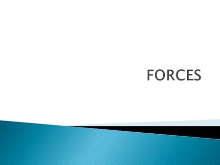  Forces are contact forces or field forces.  When two bodies are in contact with each other, contact forces can result e.g. friction, twisting, pulling.