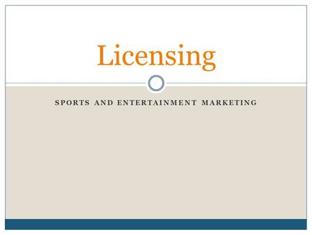 Sports and Entertainment Marketing