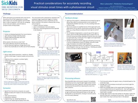 Poster:  Light sensor Various types (photo-transistors, -resistors or -diodes) exhibit a wide range of response.