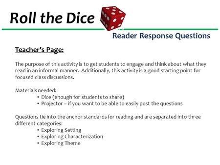 Reader Response Questions