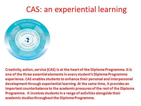 CAS: an experiential learning