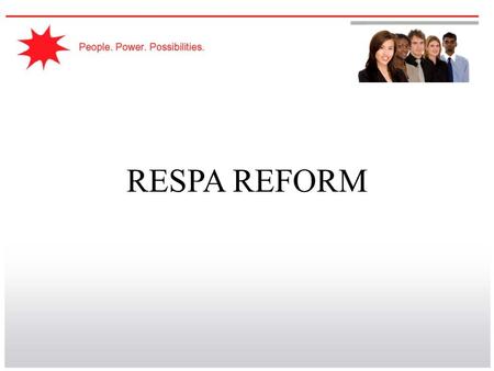 RESPA REFORM.