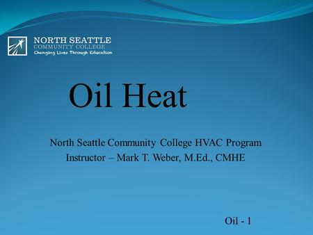 Oil Heat North Seattle Community College HVAC Program