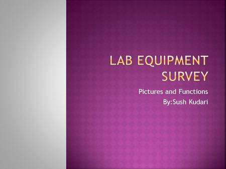 Pictures and Functions By:Sush Kudari.  Performing and observing reactions  Rough measurements  For heating sometimes  Un-capable.