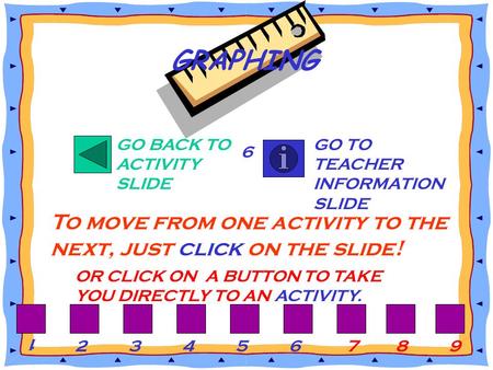 GRAPHING GO BACK TO ACTIVITY SLIDE GO TO TEACHER INFORMATION SLIDE 6