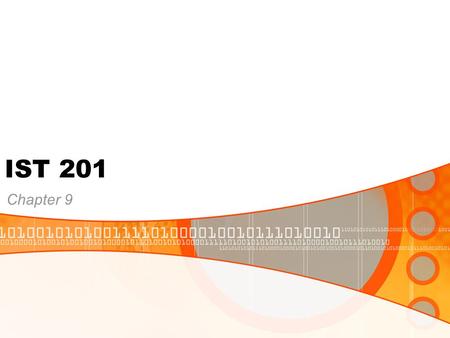 IST 201 Chapter 9. TCP/IP Model Application Transport Internet Network Access.