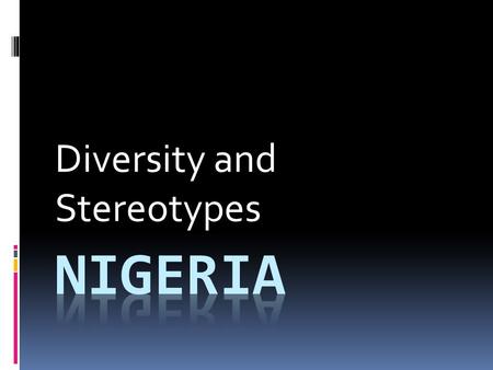 Diversity and Stereotypes