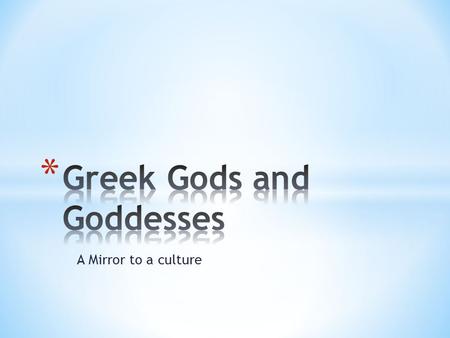 Greek Gods and Goddesses