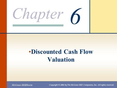 Discounted Cash Flow Valuation