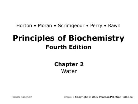 Principles of Biochemistry