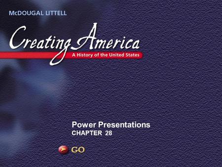 Power Presentations CHAPTER 28. Image Economics in History In the 1950s, American technology produced a flood of consumer goods. These included cars.