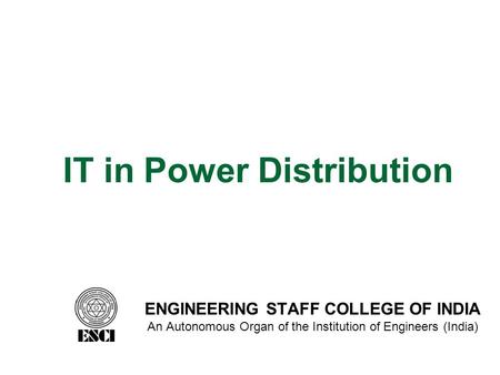 IT in Power Distribution