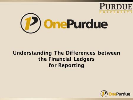 Understanding The Differences between the Financial Ledgers for Reporting.