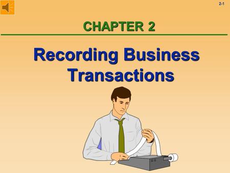 2-1 CHAPTER 2 Recording Business Transactions 2-2 Inverted Pyramid The Body of Accounting Knowledge Chapter 1.