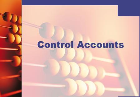 Control Accounts.