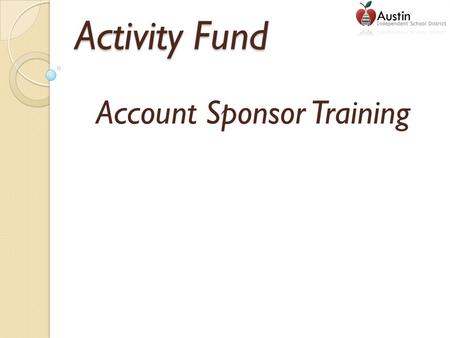 Account Sponsor Training