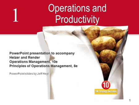 Operations and Productivity