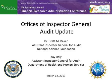 Offices of Inspector General Audit Update