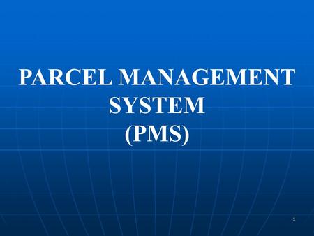 1 PARCEL MANAGEMENT SYSTEM (PMS). 2 Project PMS Implemented at 10 stations on New Delhi- Howrah corridor NR---New Delhi, Delhi NCR--Kanpur, Allahabad.