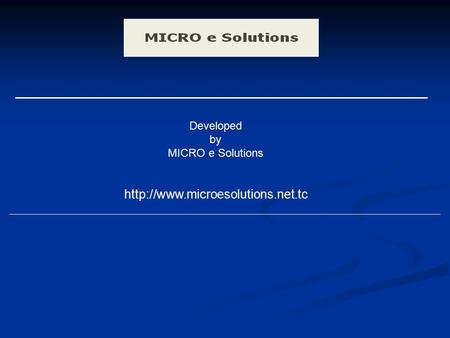 Developed by MICRO e Solutions