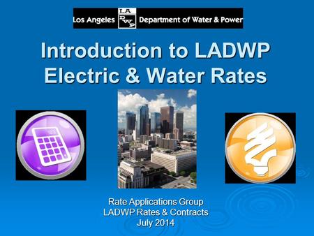 Introduction to LADWP Electric & Water Rates