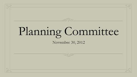 Planning Committee November 30, 2012. Water/Sewer Consolidation The Legislative Research Commission (LRC) recommended in April 2012, the consolidation.