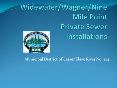 1. The installations of grinder pumps and lines from residences on private property to M.D. collection lines is the final link in finishing a project.