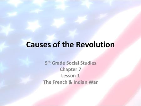 Causes of the Revolution