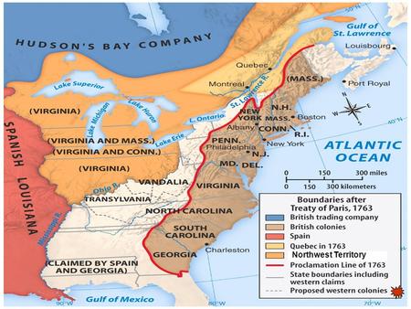 Northwest Territory. Proclamation Line of 1763Proclamation Line of 1763 Colonists were not allowed into areas beyond the line. Colonists defied order.