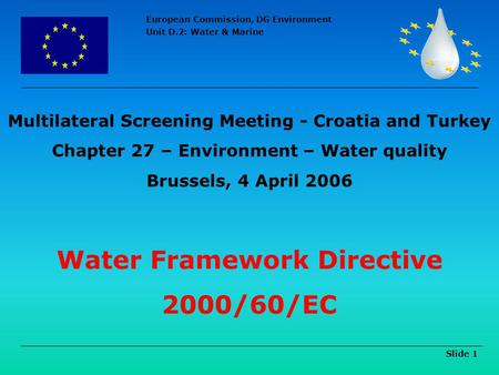 Water Framework Directive 2000/60/EC