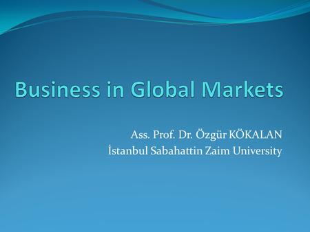 Business in Global Markets