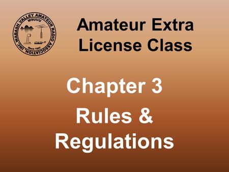 Amateur Extra License Class