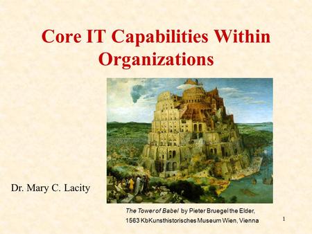 Core IT Capabilities Within Organizations