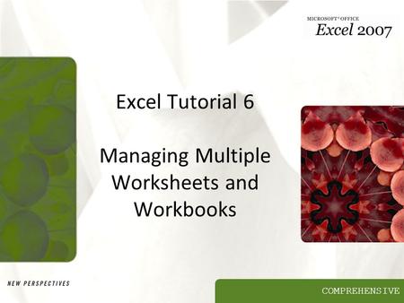 Excel Tutorial 6 Managing Multiple Worksheets and Workbooks