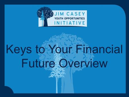 Keys to Your Financial Future Overview. 1 Keys to Your Financial Future: Curriculum Goal To give young people keys to their financial futures so they.