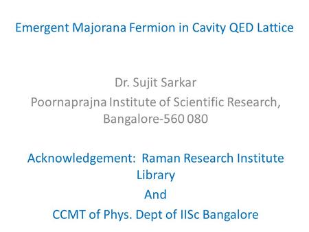 Emergent Majorana Fermion in Cavity QED Lattice