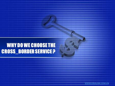 WWW.VINALINK.COM.VN WHY DO WE CHOOSE THE CROSS_BORDER SERVICE ?