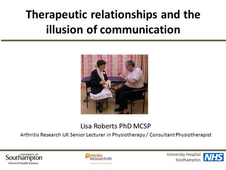 Therapeutic relationships and the illusion of communication