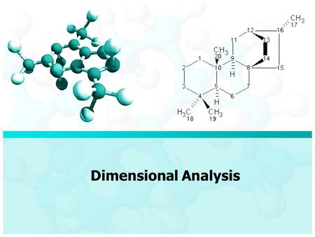 Dimensional Analysis.