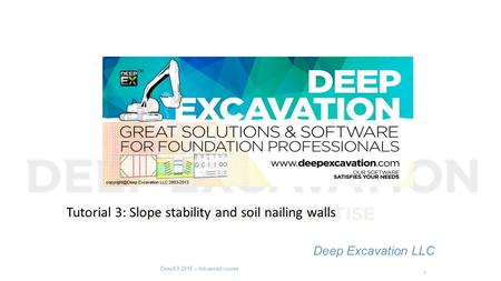 Tutorial 3: Slope stability and soil nailing walls