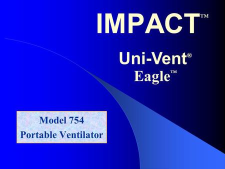 Model 754 Portable Ventilator